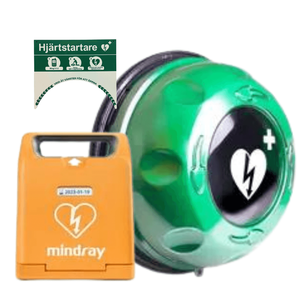 BeneHeart C1A med Rotaid inomhusskåp och handlingsplan