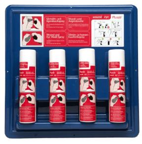 Ögonduschstation med 4 flaskor