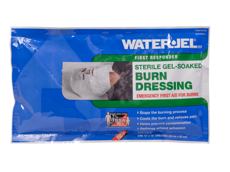 Brännskadeförband för ansiktet från water-jel