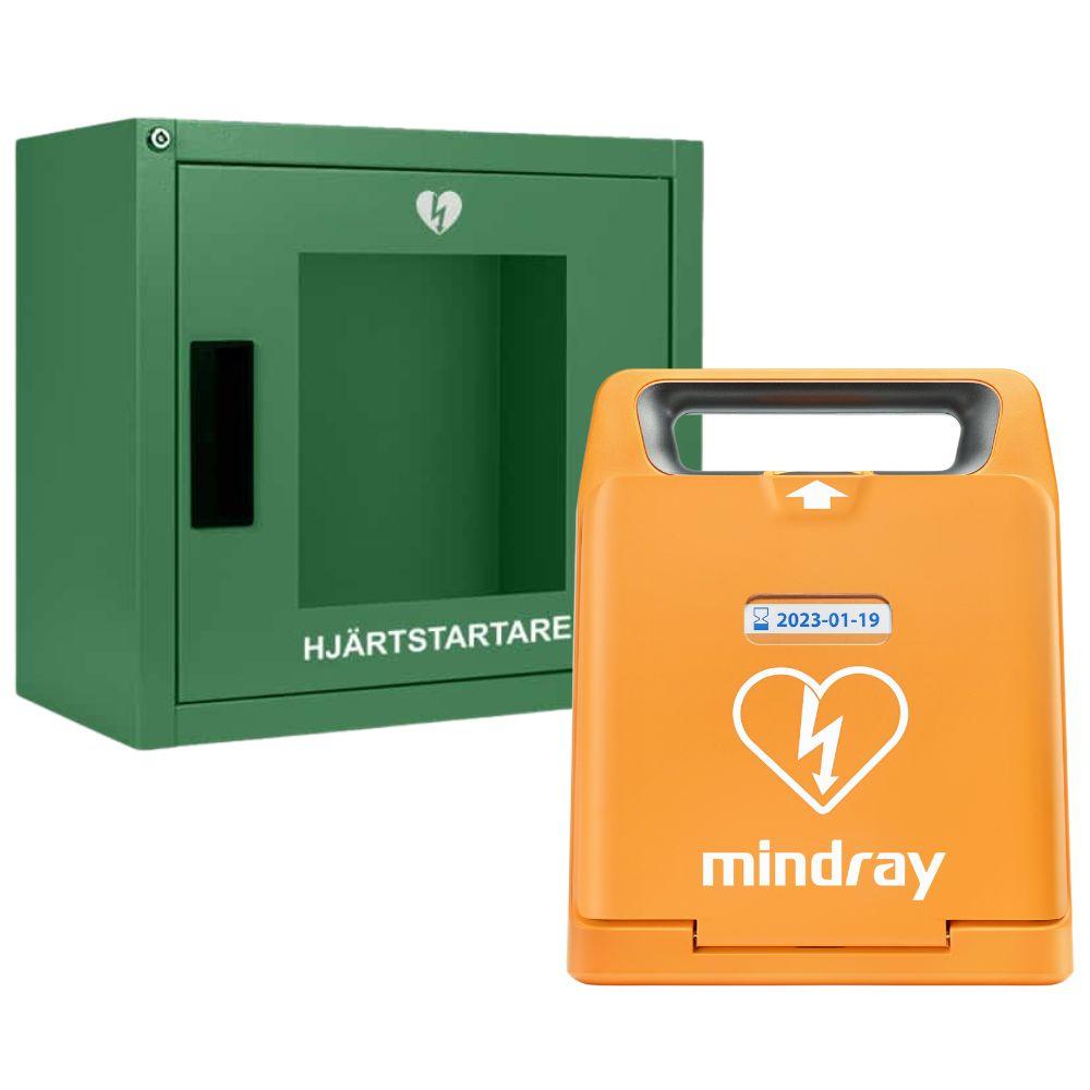 Mindray beneheart c1a med grönt larmat inomhusskåp