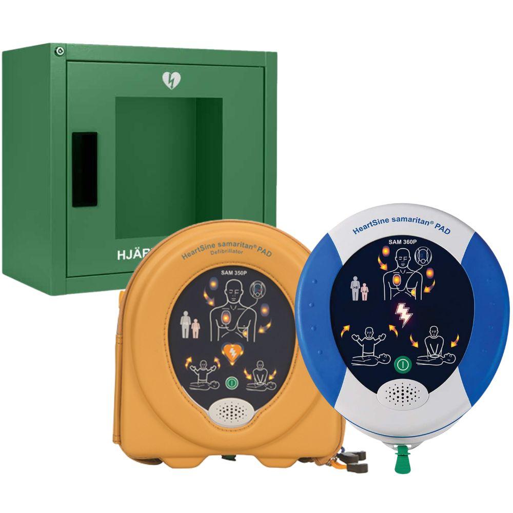 Samaritan hjärtstartare 360 p med grönt skåp