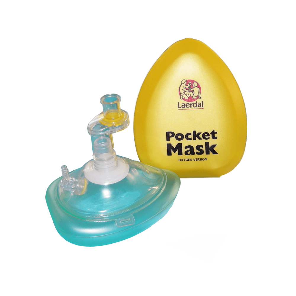 Pocketmask med O²-nippel Hårdask