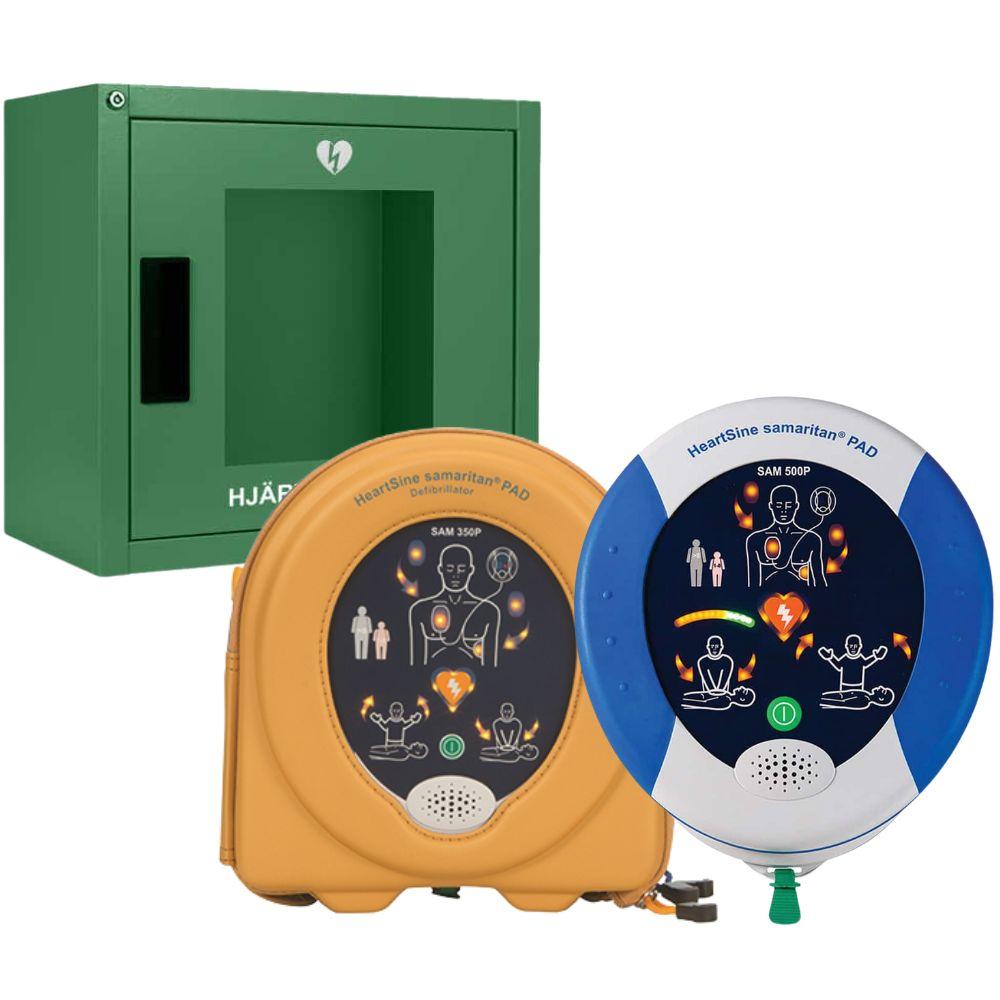 HeartSine Samaritan PAD 500p med grönt skåp