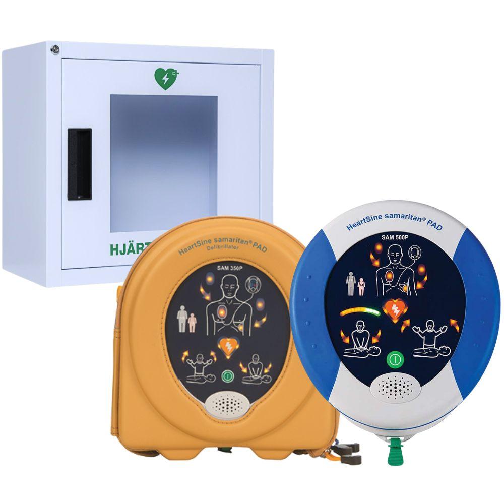 Samaritan hjärtstartare pad 500p med vitt skåp