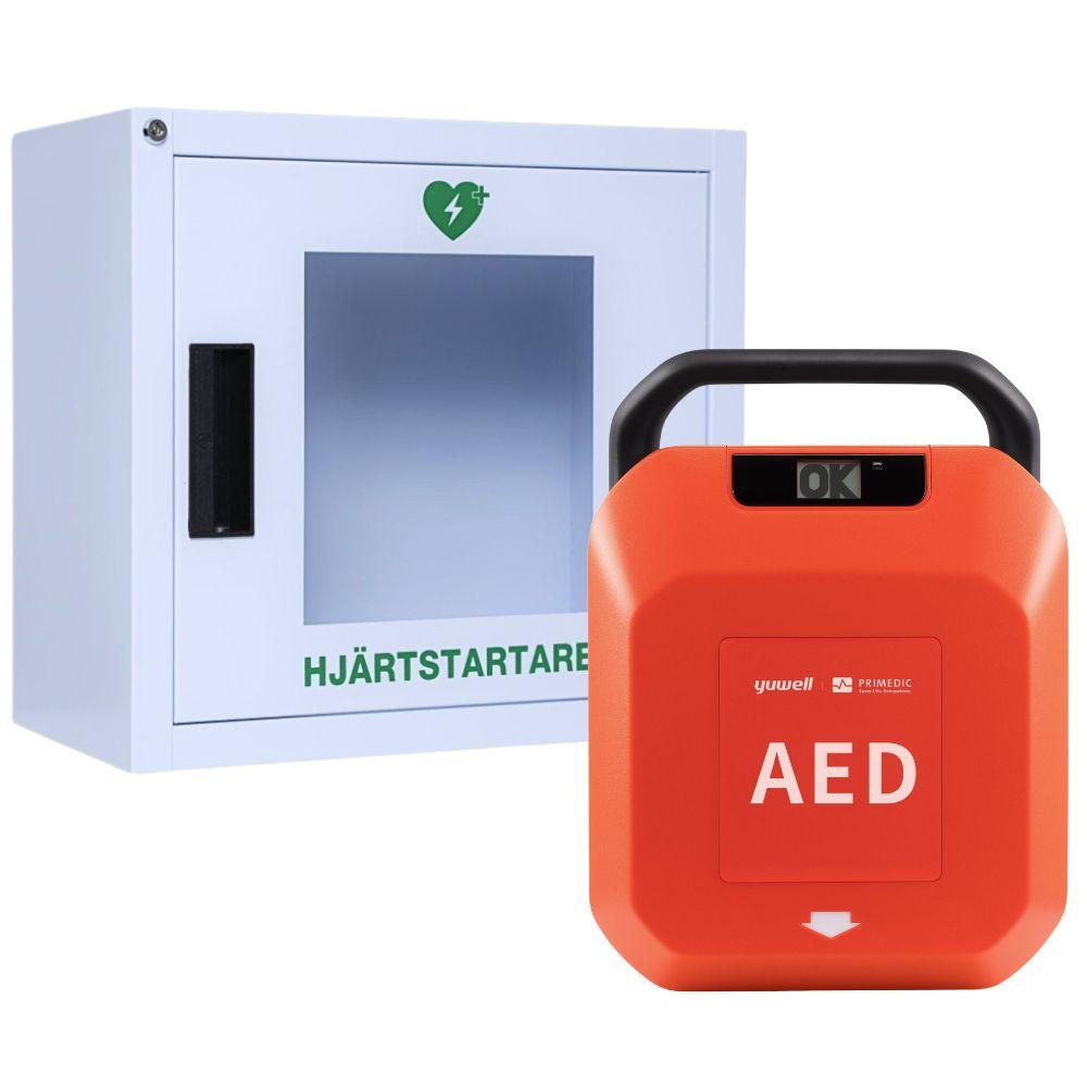 heartsave ya med larmat inomhusskåp vitt