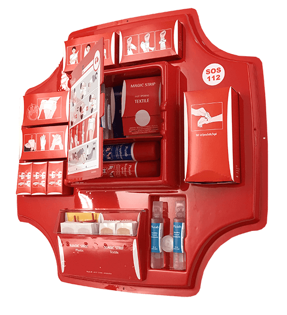 Första hjälpen-tavla öppen