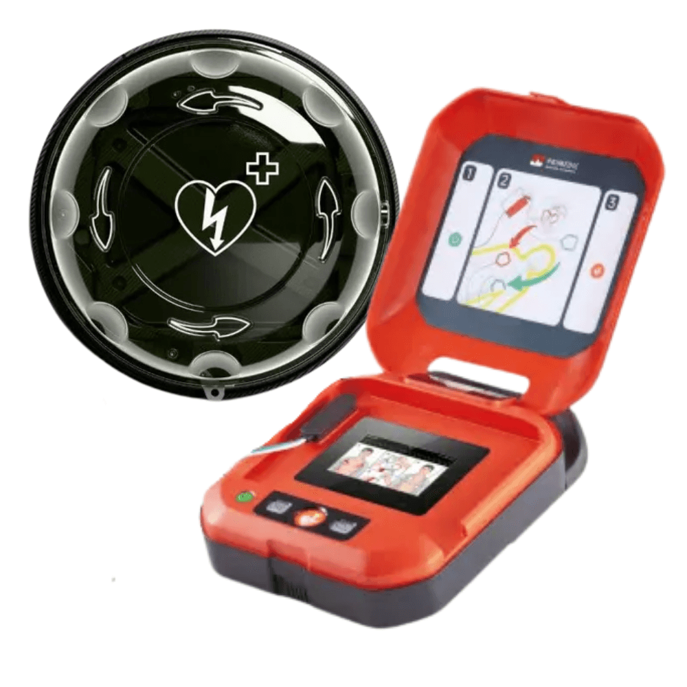 Heartsave Y med skärm och Rotaid solid plus