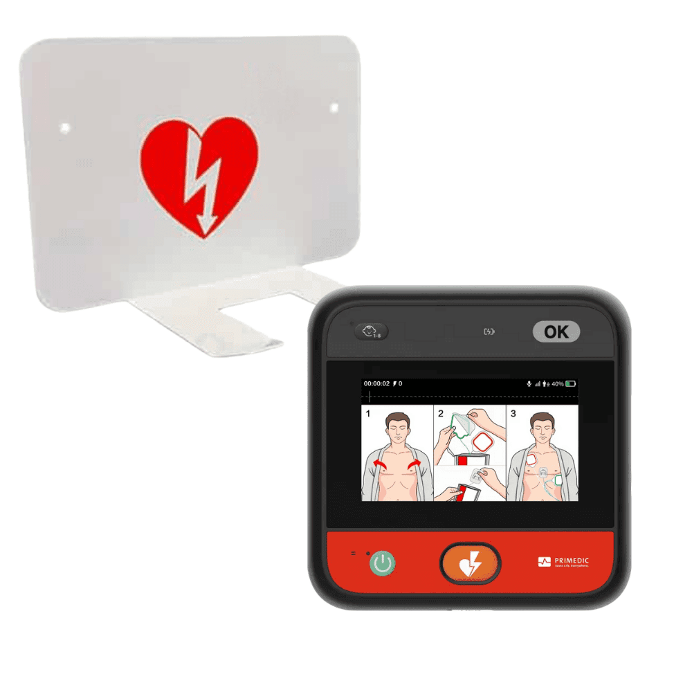 Heartsave myPad Standard med väggfäste