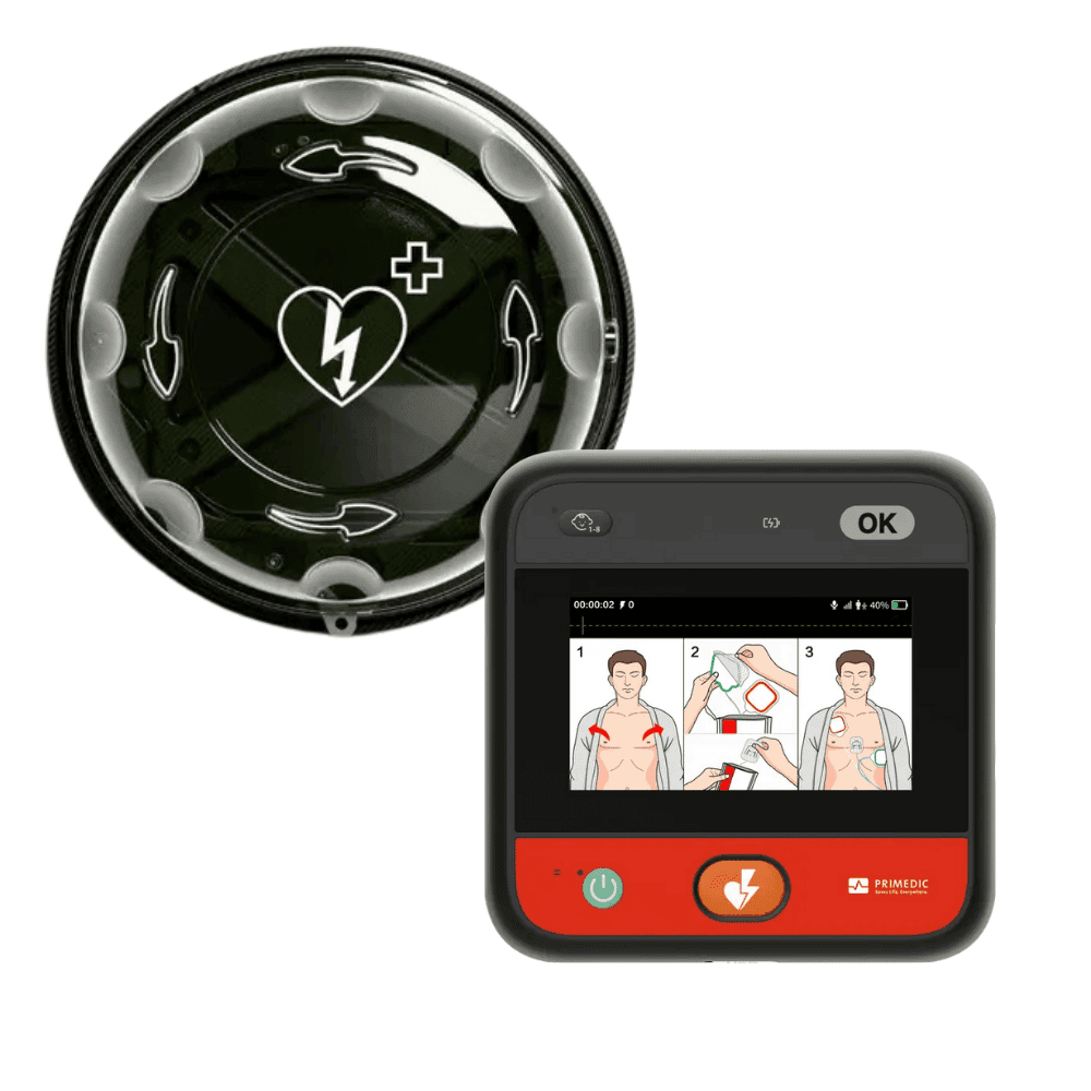 Heartsave myPAD Smart med Rotaid Solid Plus väggskåp