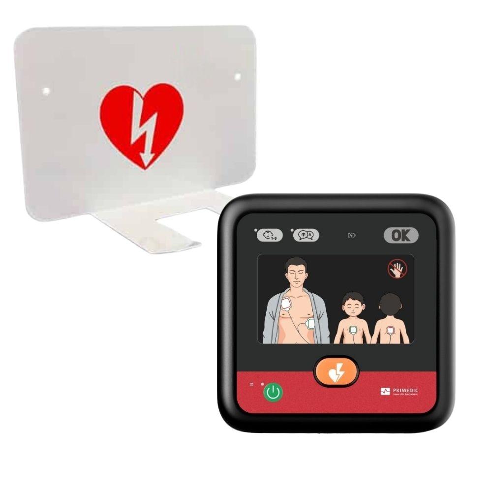 HeartSave MyPAD Go med väggfäste