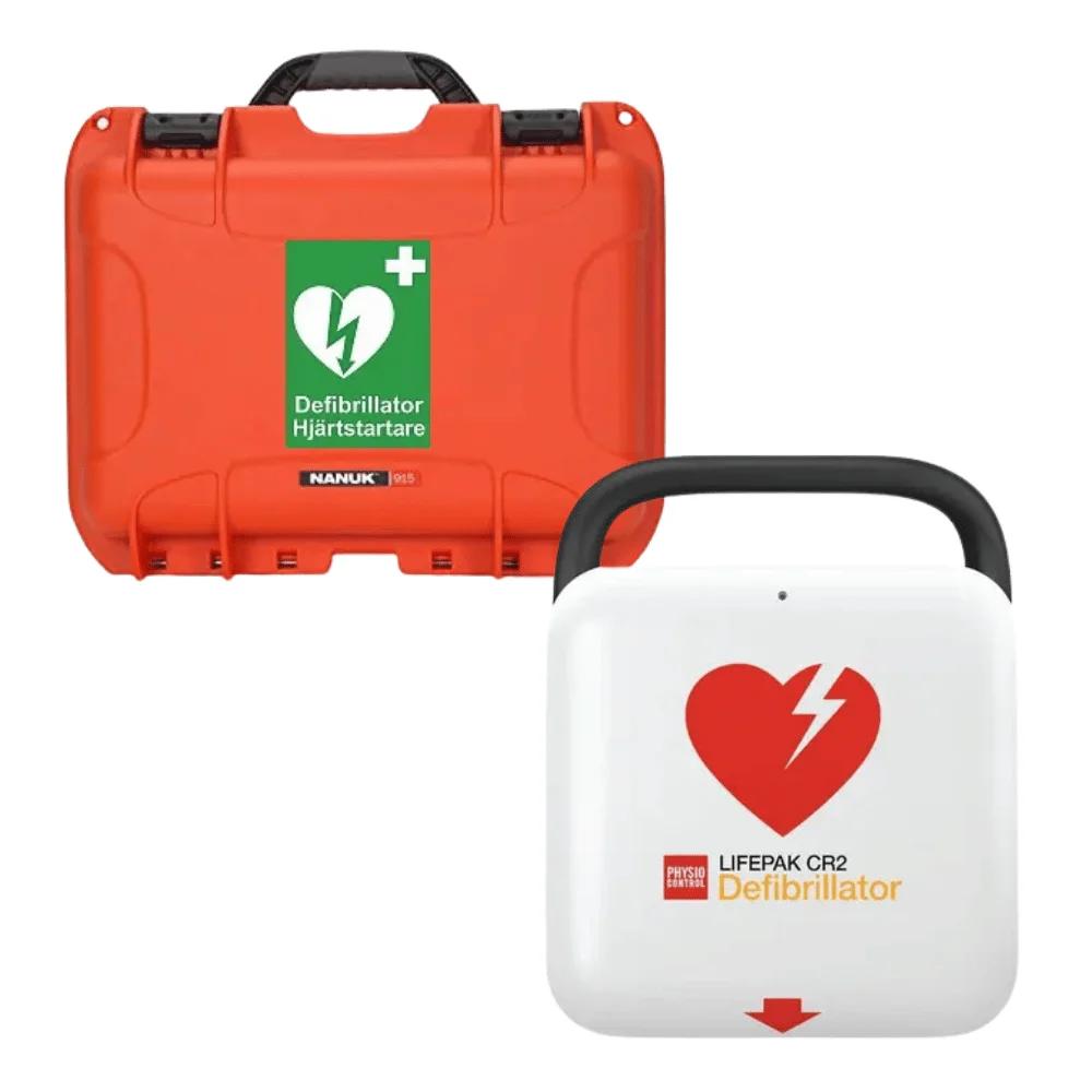Hjärtstartare med värmeväska