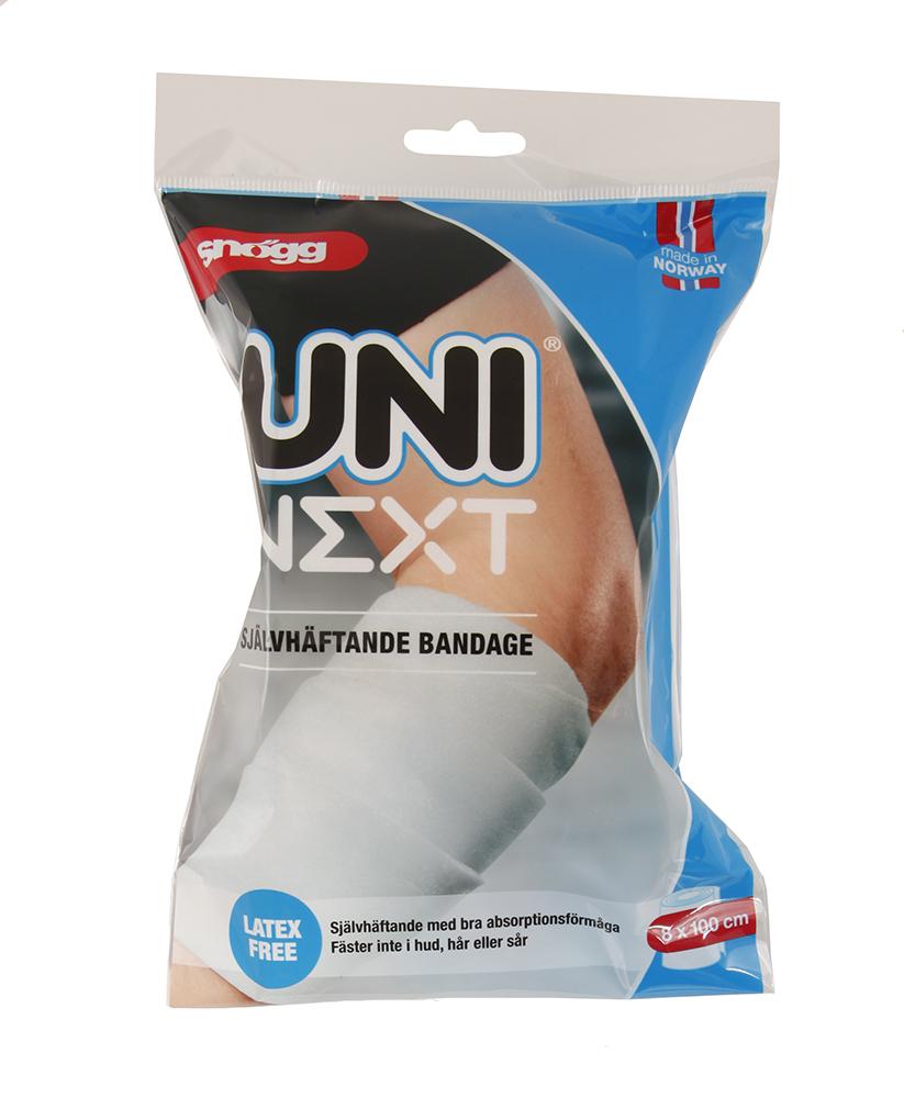 UNI NEXT allförband 8 × 100 cm självhäftande förband för större blödningar