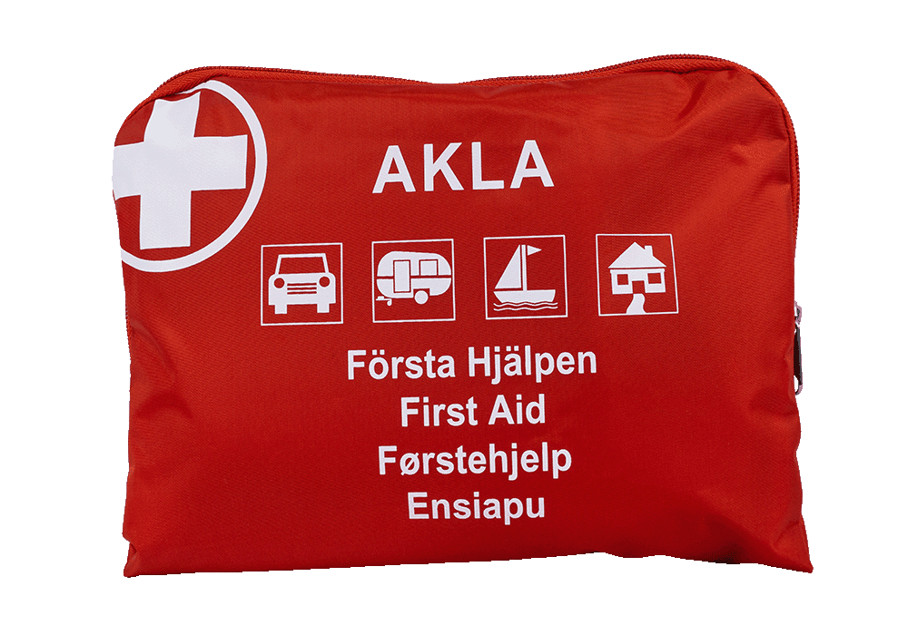 Röd Första hjälpen väska medium