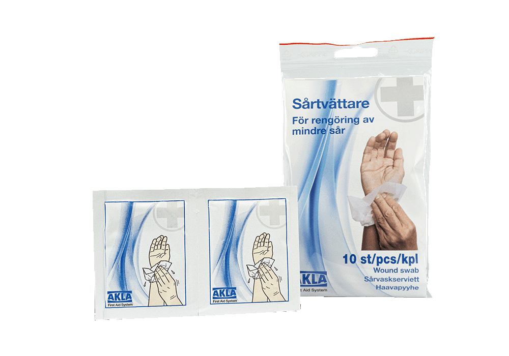 AKLA sårtvättare i enstycksförpackning