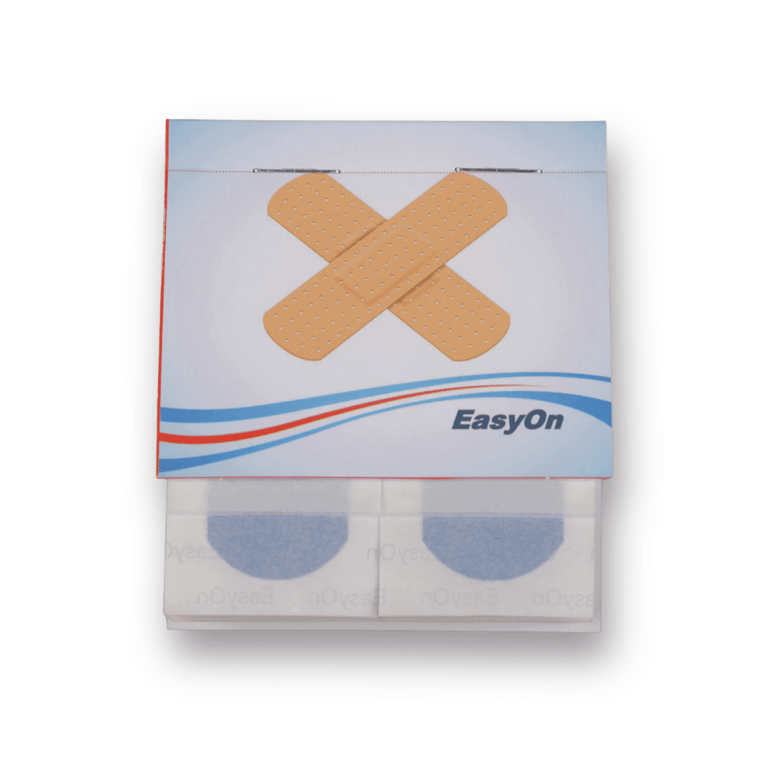 Blått detekterbart textilplåster 25 × 72 mm för livsmedelsproduktion och restaurangmiljö.