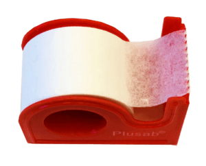 Bred kirurgtejp 2,5 cm non-woven för fixering av förband.