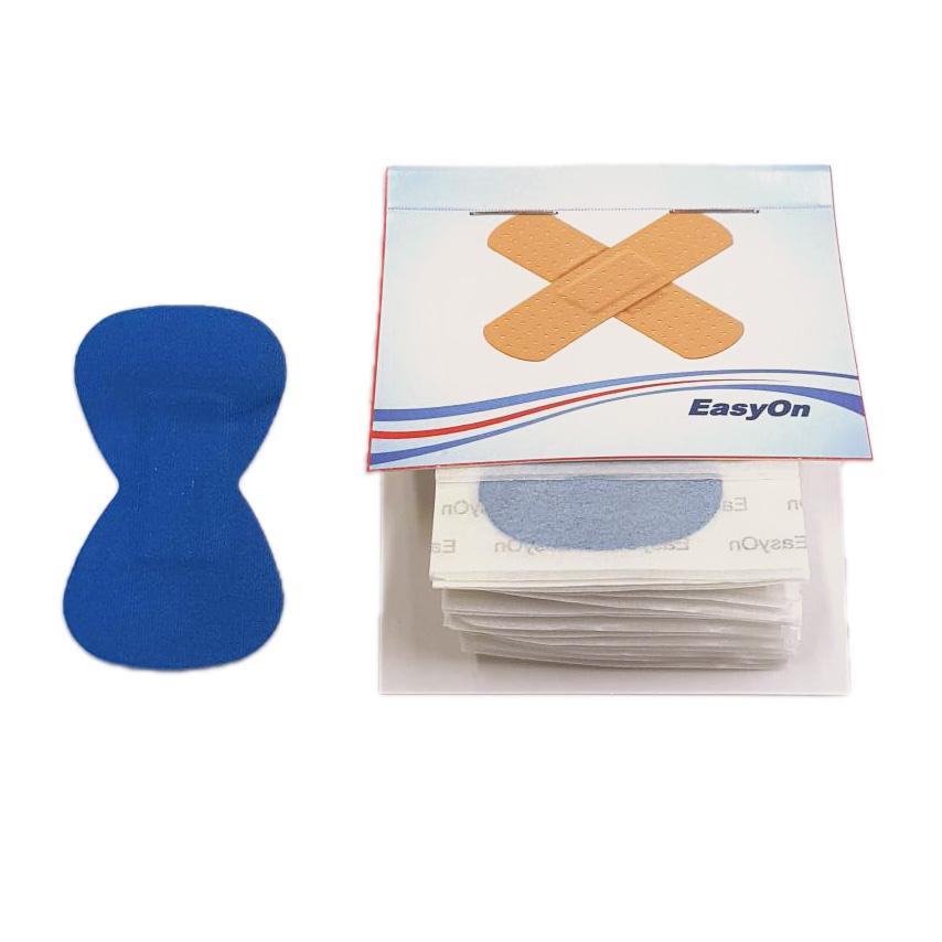 Textilplåster blå detectable fingertopp 65x40mm ask 6x18st