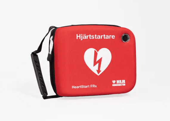 Hjärtstartarväska för philips hs1 hjärtstartare i röd färg