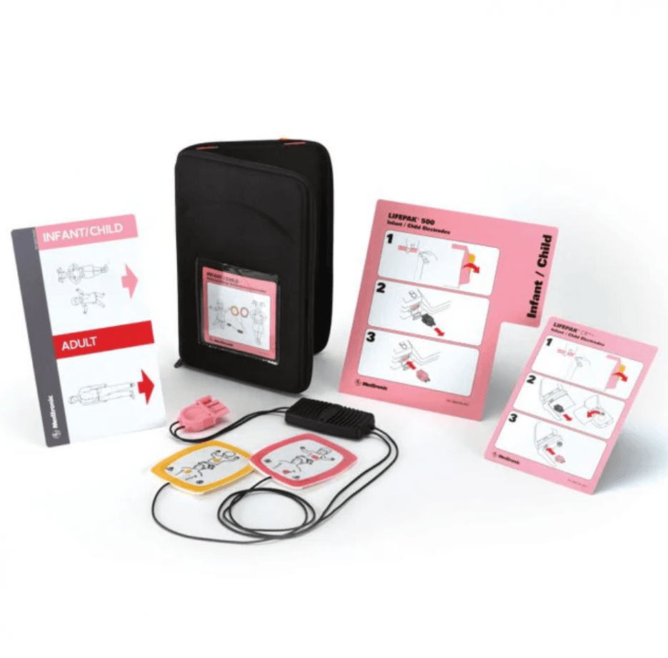 Barnelektroder med startkit för Lifepaks hjärtstartarmodeller.