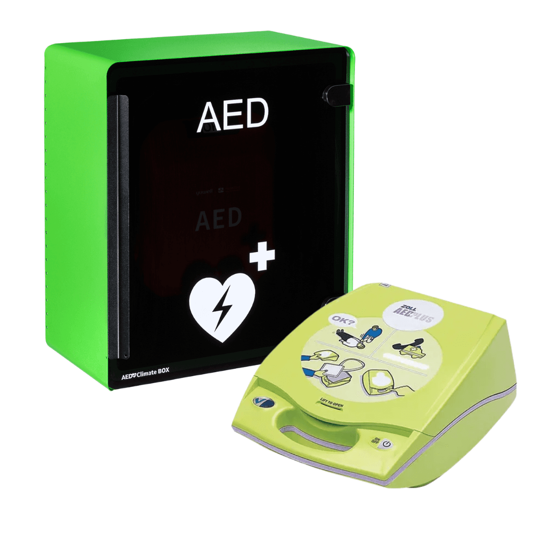 ZOLL AED Plus hjärtstartare med DefiSign Nox utomhusskåp