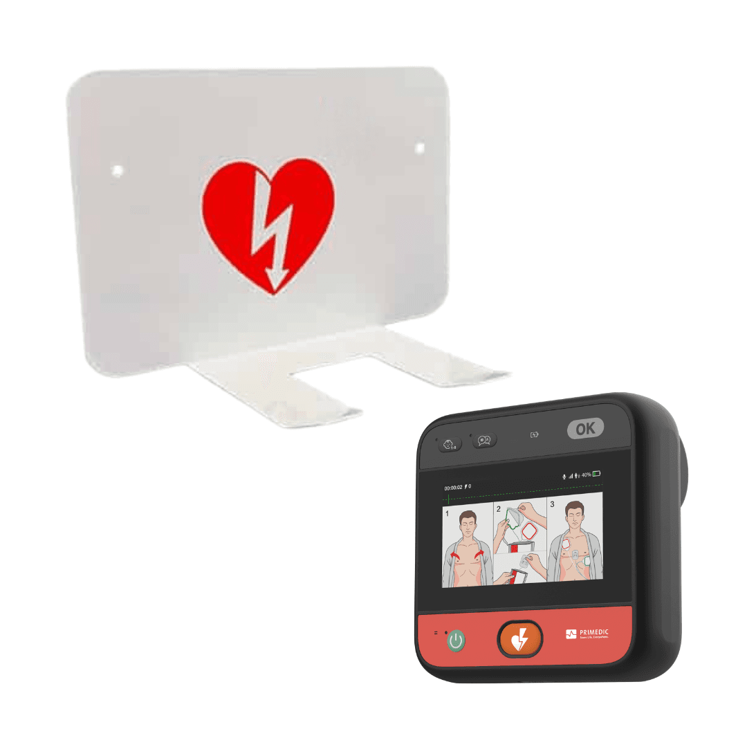 HeartSave MyPAD Touch hjärtstartare med väggfäste