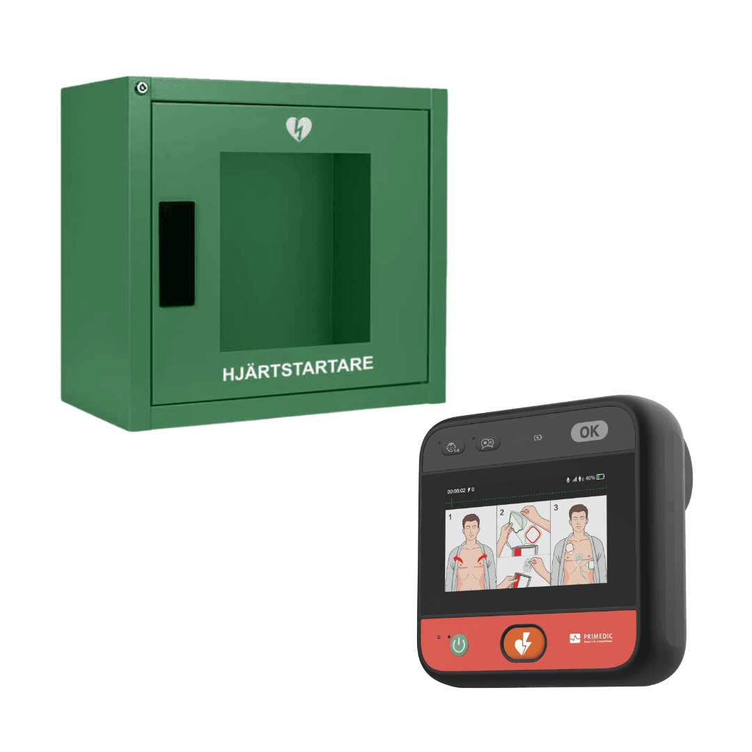 HeartSave MyPAD Touch hjärtstartare med grönt skåp(grönt)