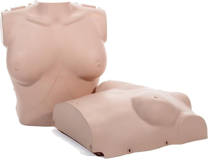 Prestan kvinnligt överdrag till HLR-docka i medium hudton, 2-pack.