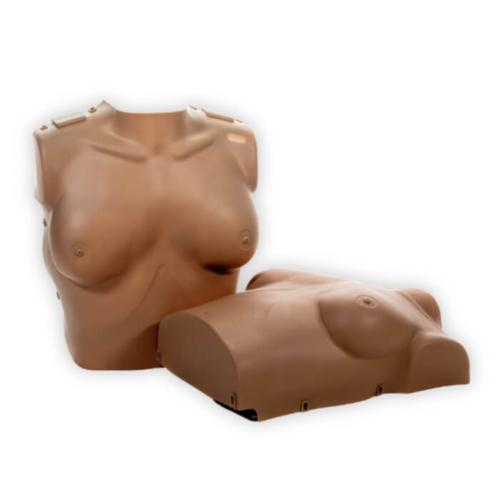 Prestan kvinnlig torsodel till HLR-docka i mörk hudton, 2-pack.
