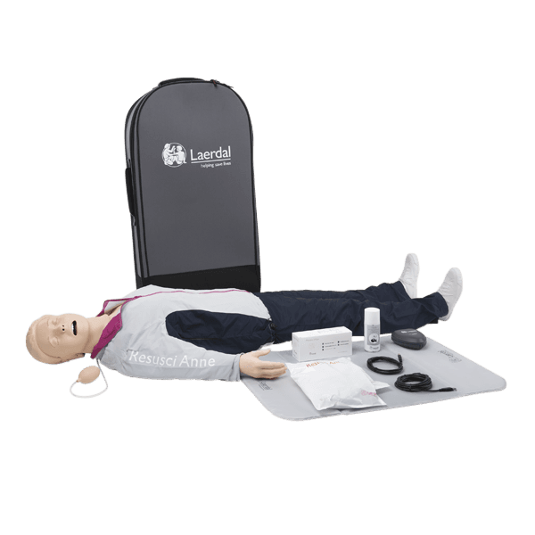 Laerdal Resusci Anne QCPR AED helkropp för professionell HLR- och hjärtstartar-utbildning.