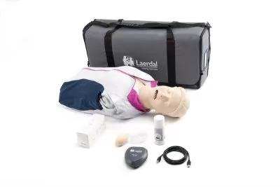 Professionell halvkroppsdocka Resusci Anne QCPR AW för HLR, intubation och luftvägshantering.