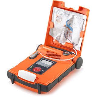 Powerheart AED G5 halvautomatisk hjärtstartare för vuxna och barn med IP55-klassning.