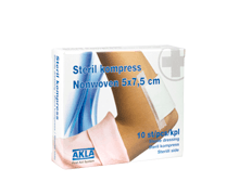 AKLA Steril Kompress 5x7,5 cm, 10-pack