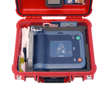 Vattentät hårdväska Pelikan insida