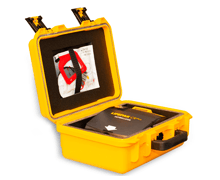 Hårdväska till LIFEPAK CR Plus i stark gul färg