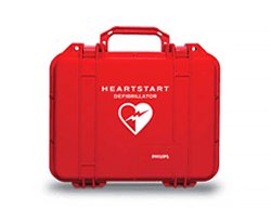 Vattentät förvaring till hjärtstartare